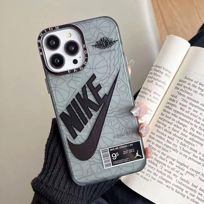 iPhone 14/15 Pro Black Printed Case for iPhone Slim Back Cover Hard Ultra Protective & Anti Shock iPhone Case