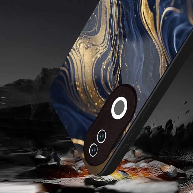 Vivo V50 5G Premium Acrylic Shockproof Glass Back Case (Night Sky Marble)