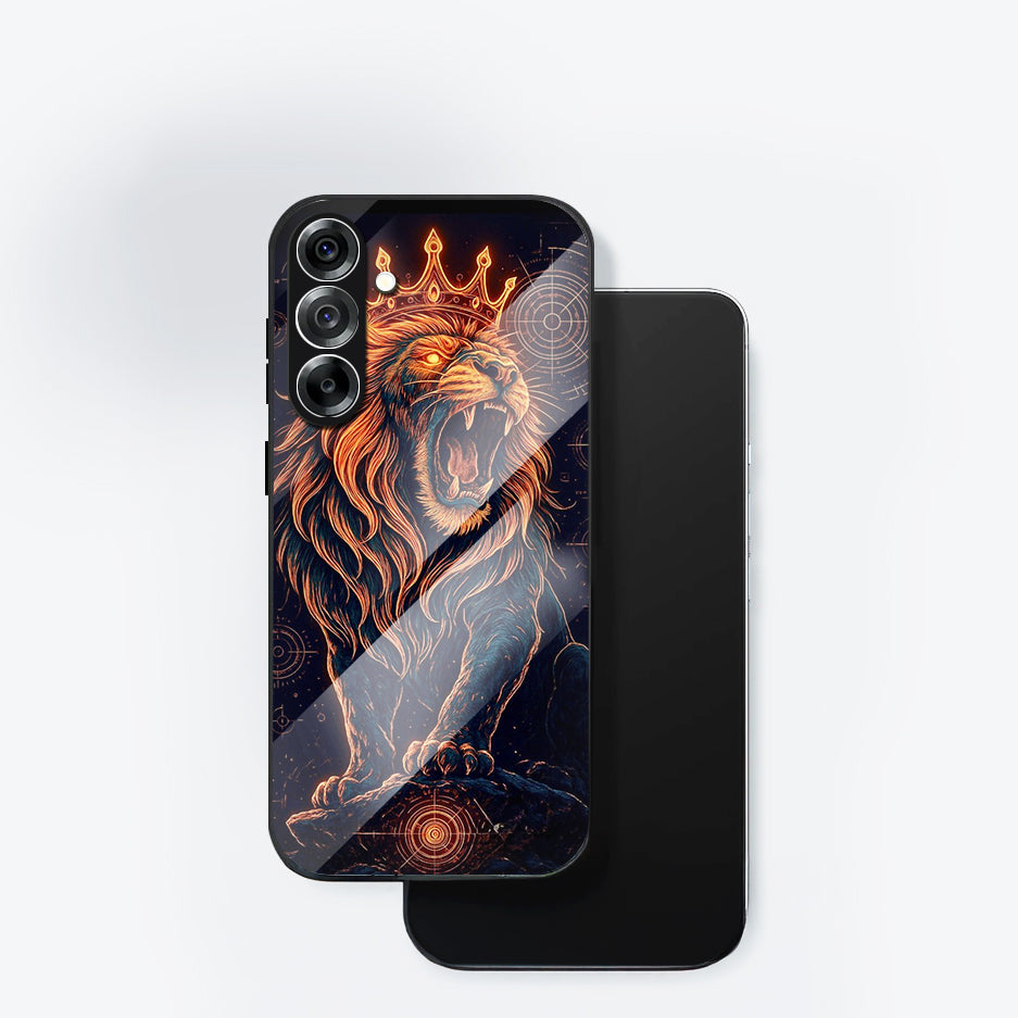 Samsung Galaxy A56 5G Premium Acrylic Shockproof Glass Back Case (King’s Roar)