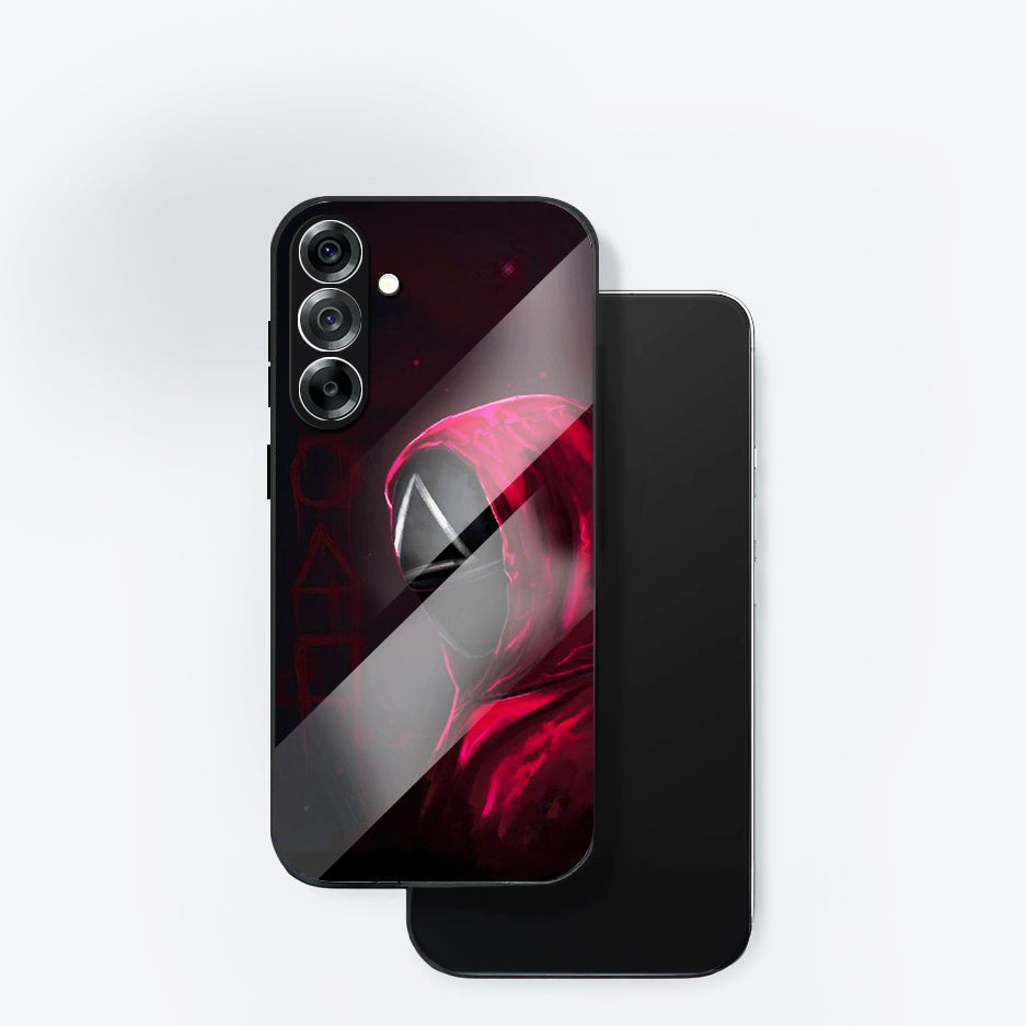 Samsung Galaxy A36 5G Premium Acrylic Shockproof Glass Back Case (Red Hood Vengeance)