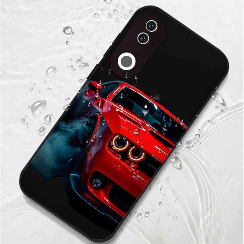 Vivo V50 5G Premium Acrylic Shockproof Glass Back Case (Midnight Racer)