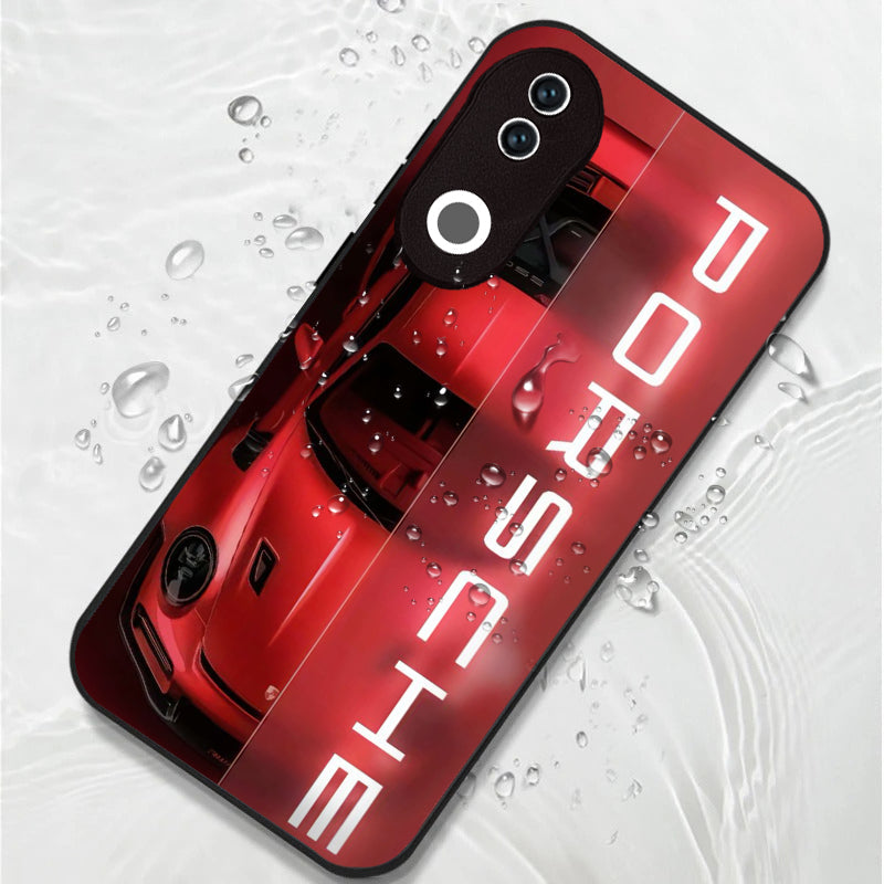 Vivo V50 5G Premium Acrylic Shockproof Glass Back Case (Porsche Neon Art)