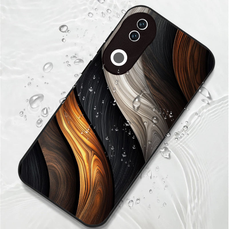 Vivo V50 5G Premium Acrylic Shockproof Glass Back Case (Earthtone Marble)