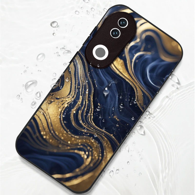 Vivo V50 5G Premium Acrylic Shockproof Glass Back Case (Night Sky Marble)