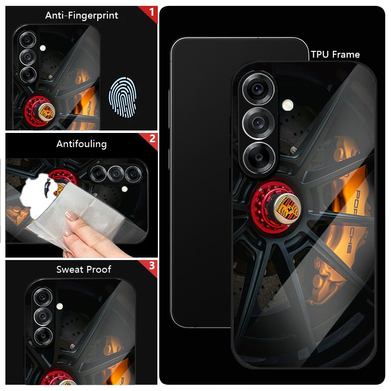 Samsung Galaxy A36 5G Premium Acrylic Shockproof Glass Back Case (Turbo Spin)