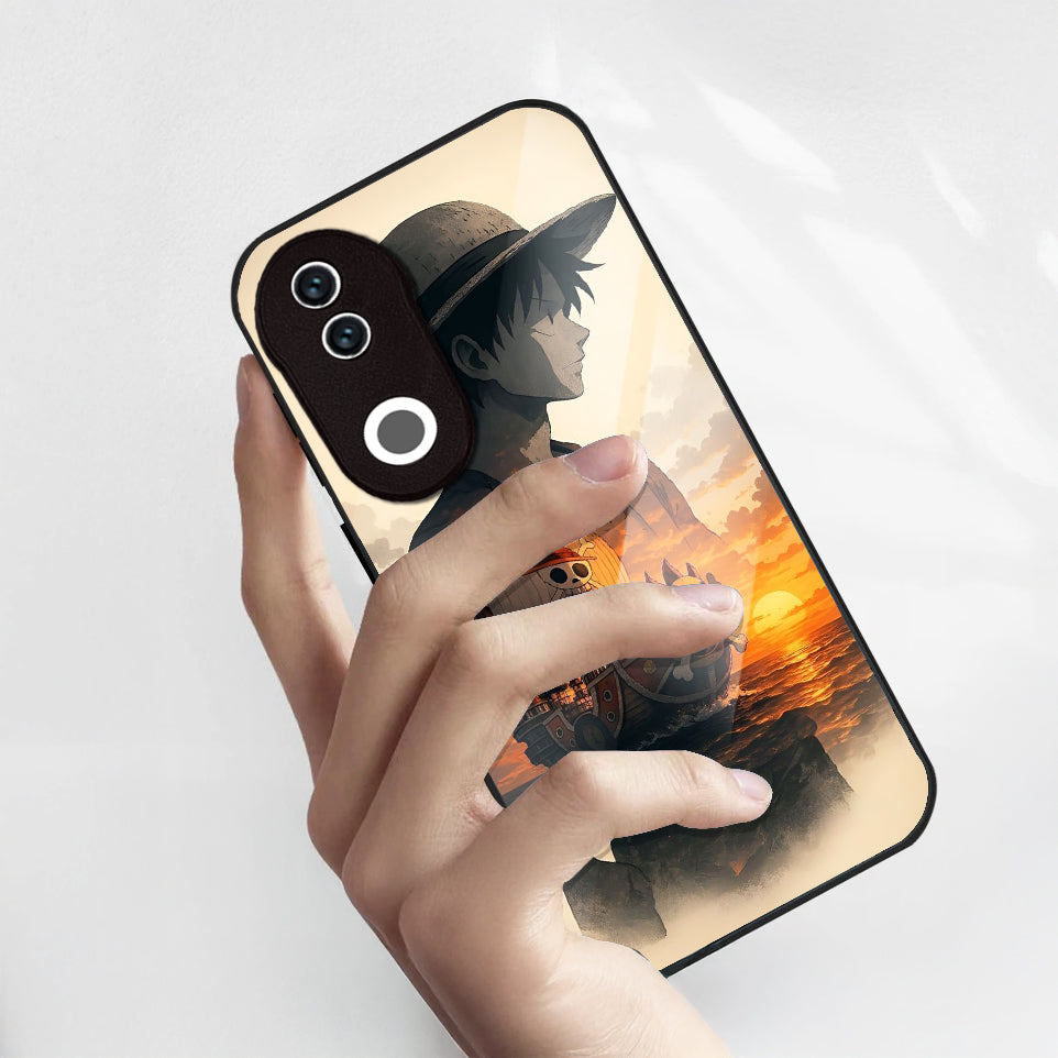 Vivo V50 5G Premium Acrylic Shockproof Glass Back Case (Sunset Voyage)