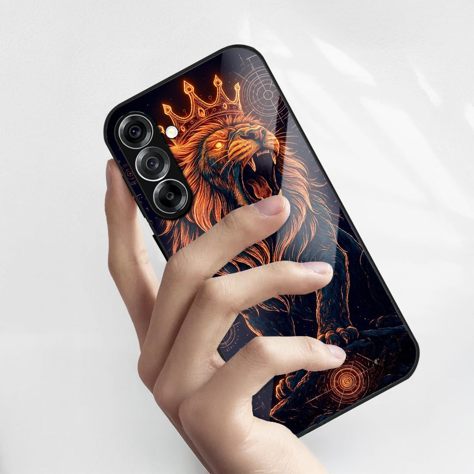 Samsung Galaxy A36 5G Premium Acrylic Shockproof Glass Back Case (King’s Roar)