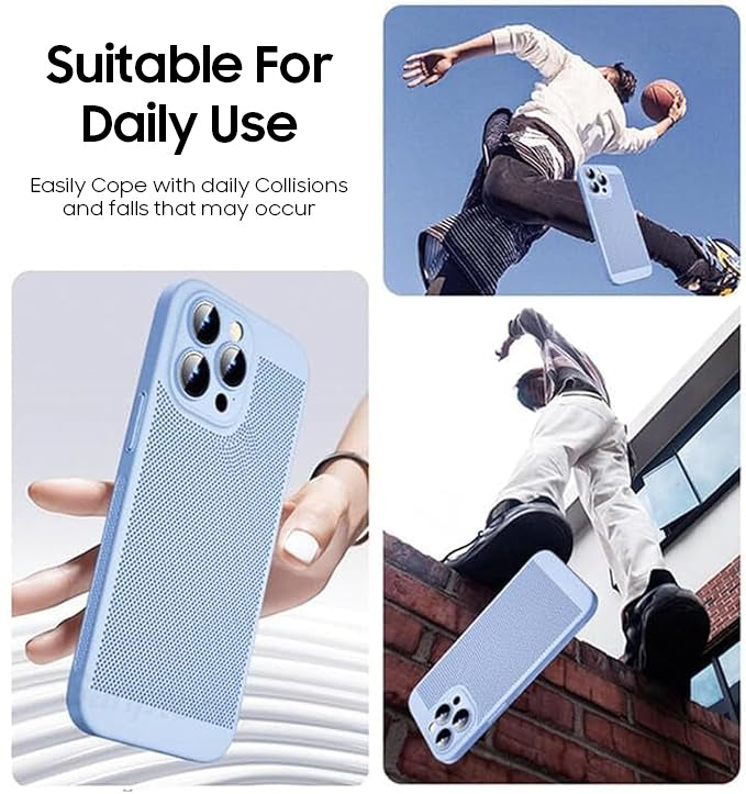 iPhone 14/15/16 Pro New Mesh Red Electroplated Precision Heat Dissipation iPhone Case