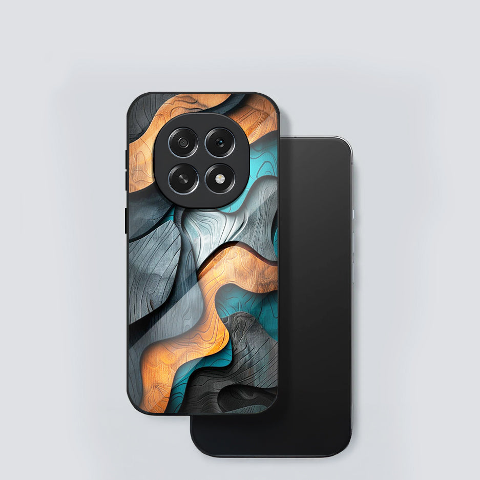 Oppo F29 Pro 5G Premium Acrylic Shockproof Glass Back Case (Rugged Wave)