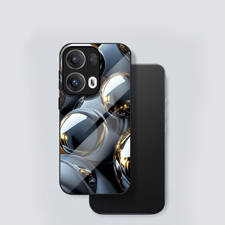 Oppo Reno13 5G Premium Acrylic Shockproof Glass Back Case (Orbital Elegance)