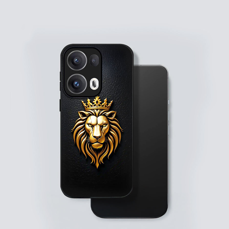 Oppo Reno13 5G Premium Acrylic Shockproof Glass Back Case (Lion King)