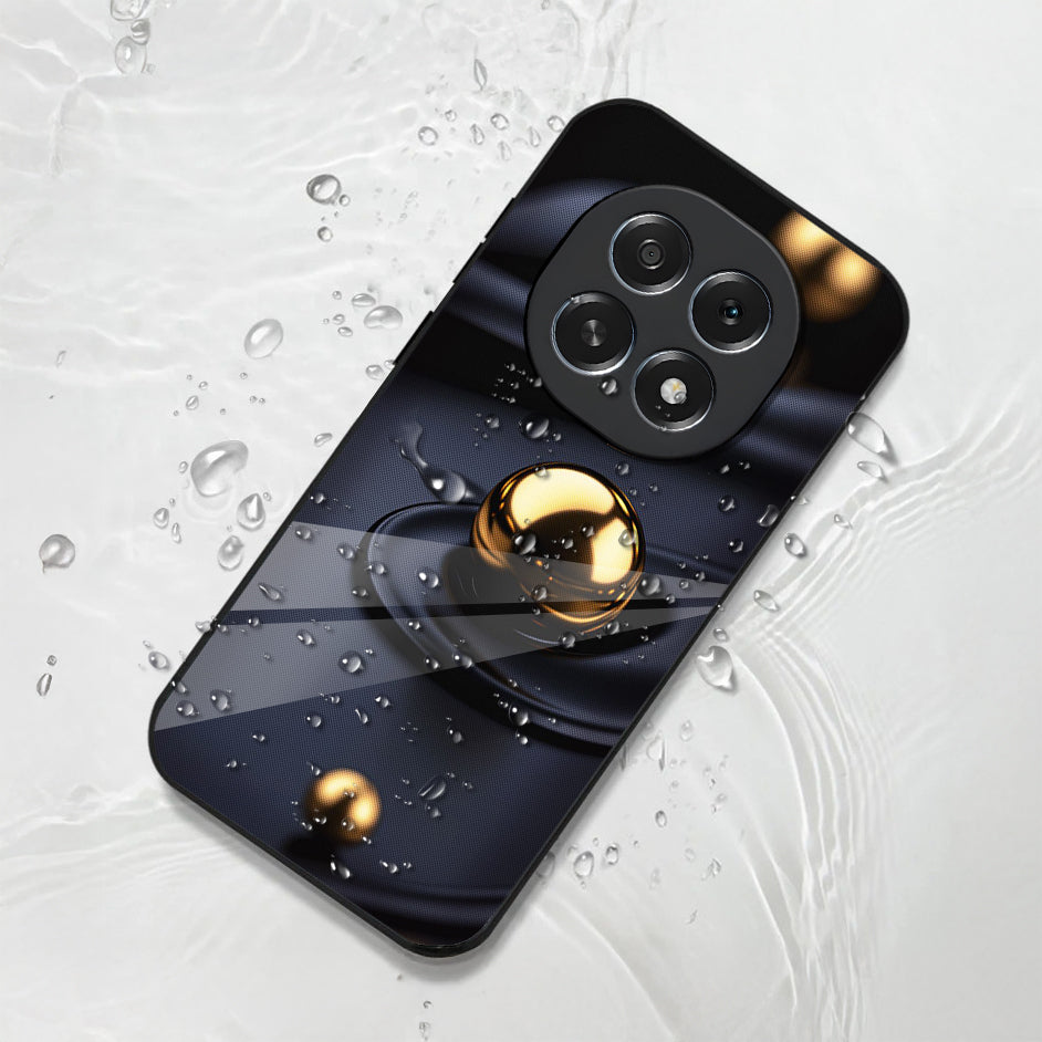 Oppo F29 Pro 5G Premium Acrylic Shockproof Glass Back Case (Golden Ball)