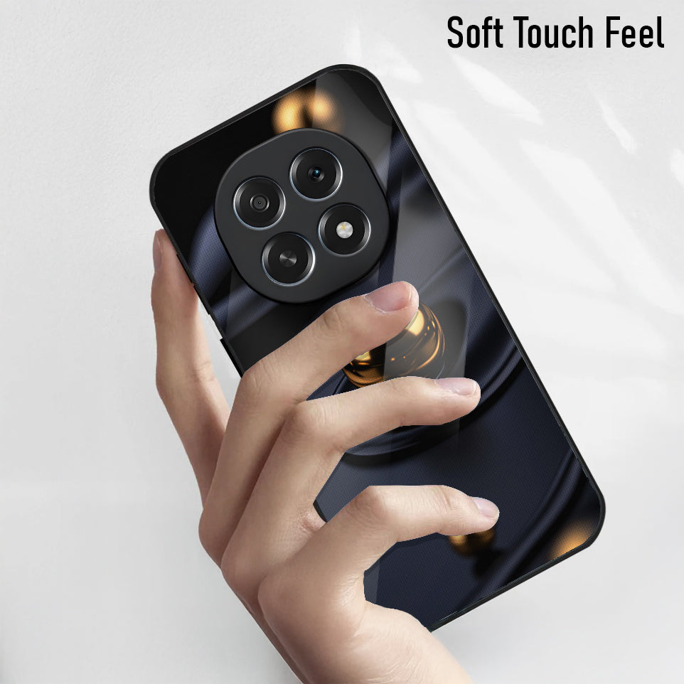 Oppo F29 Pro 5G Premium Acrylic Shockproof Glass Back Case (Golden Ball)