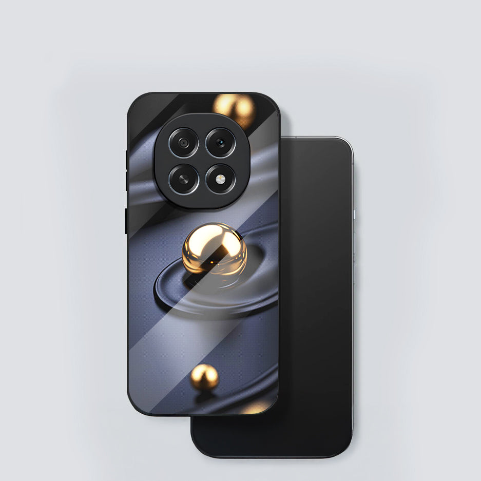 Oppo F29 Pro 5G Premium Acrylic Shockproof Glass Back Case (Golden Ball)