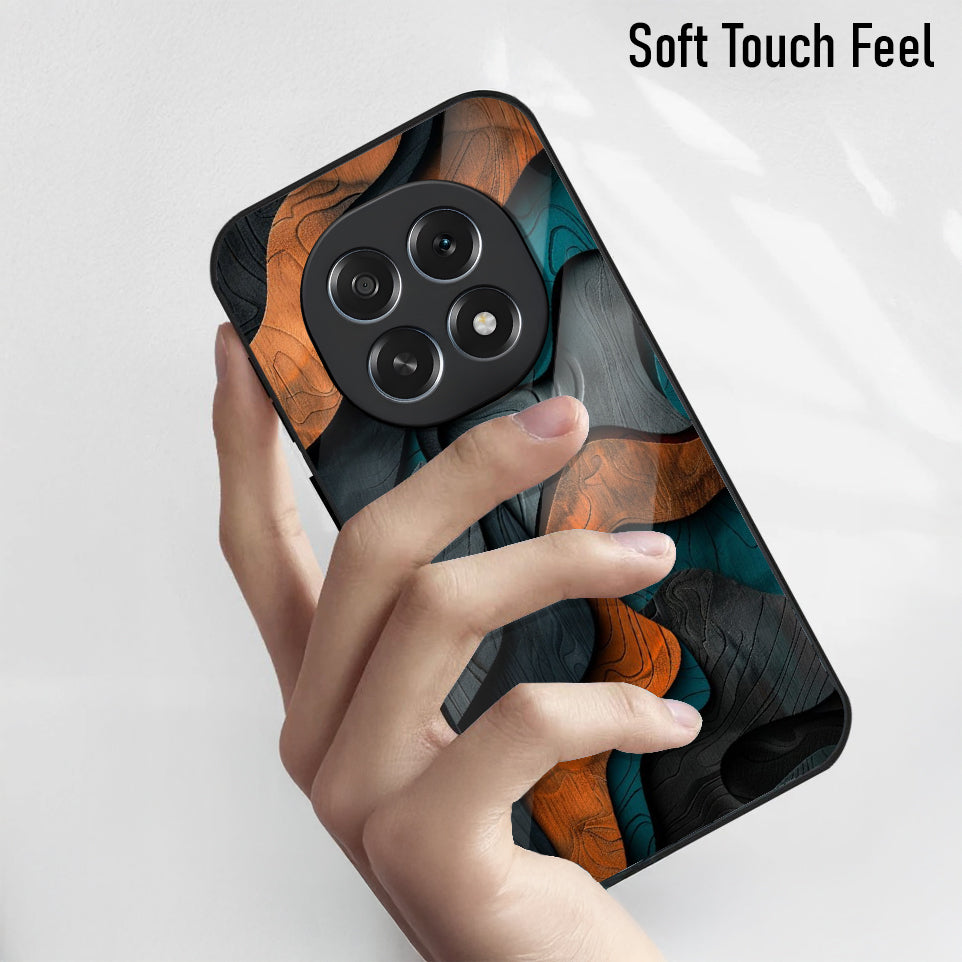 Oppo F29 Pro 5G Premium Acrylic Shockproof Glass Back Case (Rugged Wave)