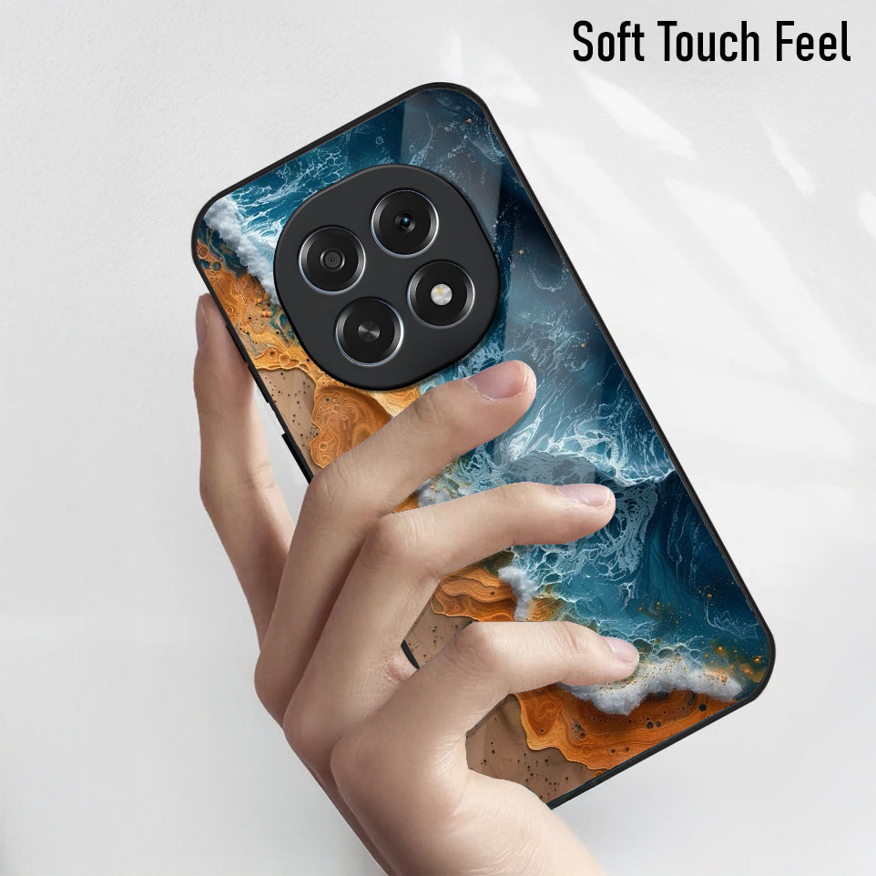 Oppo F29 Pro 5G Premium Acrylic Shockproof Glass Back Case (Aqua Wave)
