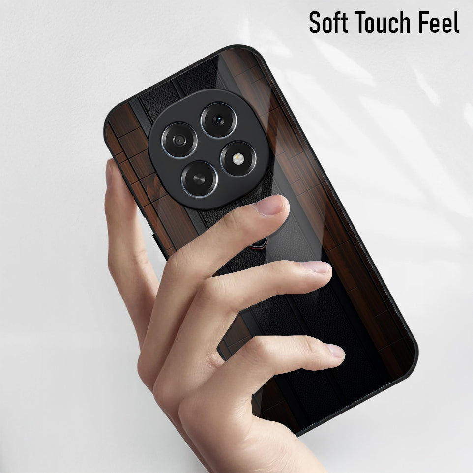 Oppo F29 Pro 5G Premium Acrylic Shockproof Glass Back Case (Wooden Texture)